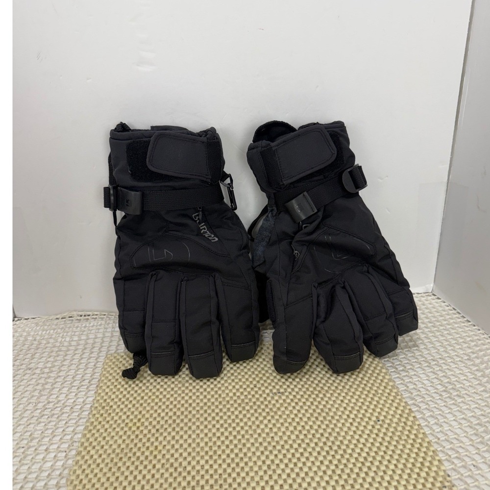 Burton Gore Tex Snowboard Gloves Men Large Black Waterproof Winter Ski Mitts EUC